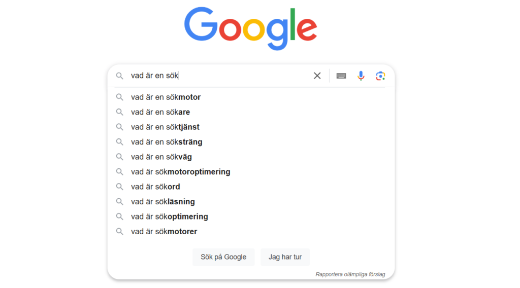 Sökordsanalys med Google autofill